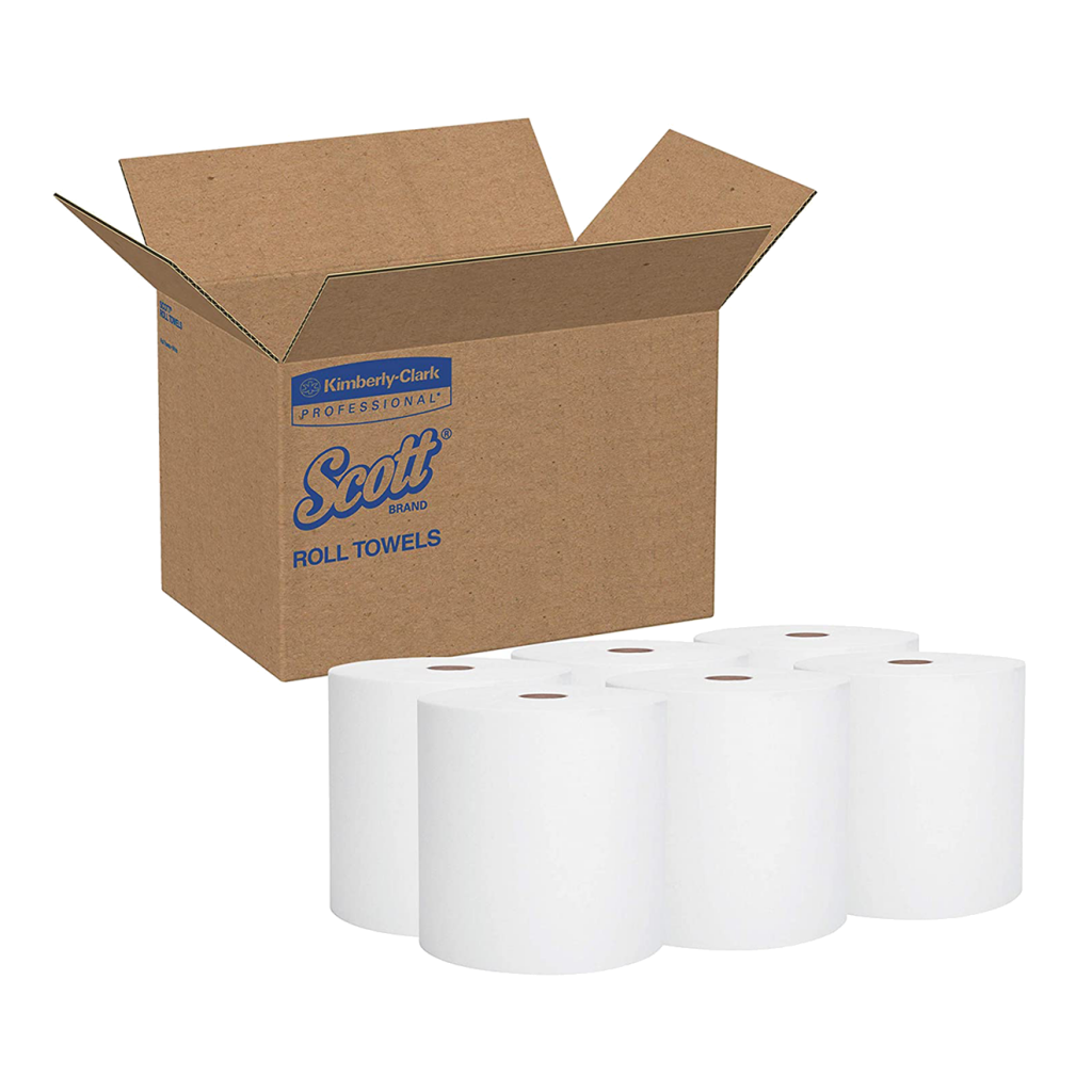 Kimberly Clark White Paper Towel Roll /950 ft x 6 Rolls ICS Clean