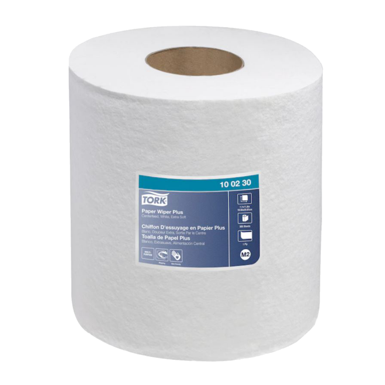 Tork 100230 Centerfeed C-pull White paper towel 350 ft x 5 rolls in a case