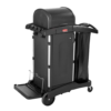 Executive Janitorial Cleaning Cart High Security with Doors and Hood High